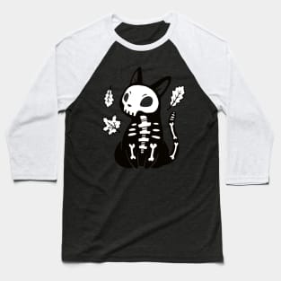 Skeleton Kitten Baseball T-Shirt